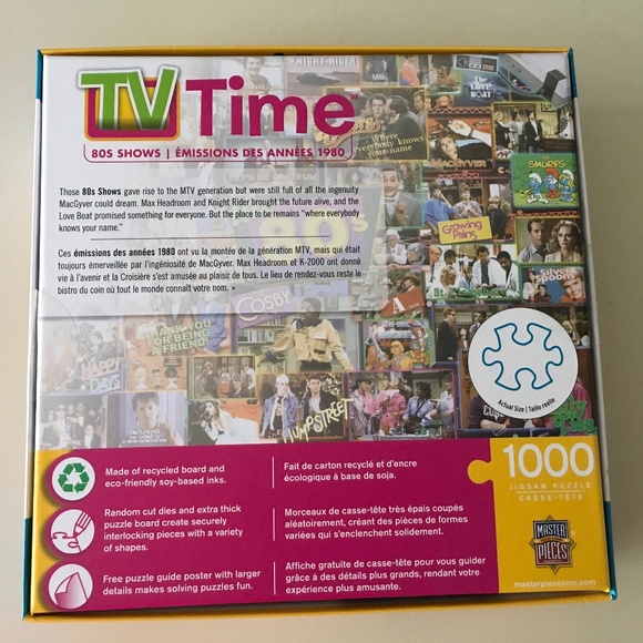 1000-piece jigsaw puzzle 80s TV theme - Picture 3 of 3